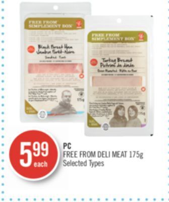 Shoppers Drug Mart Pc free from deli meat offer