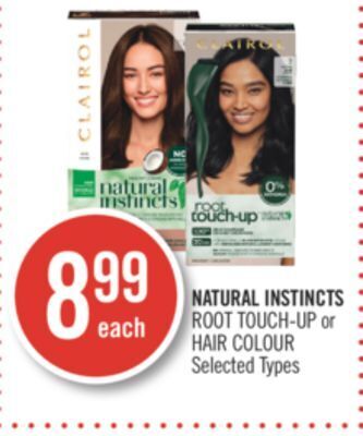 Shoppers Drug Mart Natural instincts root touch-up or hair colour offer