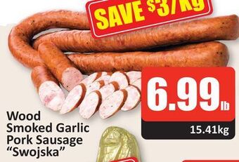 Starsky Wood smoked garlic pork sausage swojska offer
