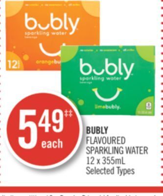Shoppers Drug Mart Bubly flavoured sparkling water offer