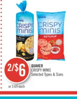 Shoppers Drug Mart Quaker crispy minis offer