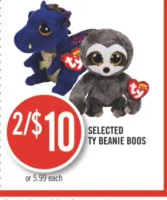 Shoppers Drug Mart Selected ty beanie boos offer