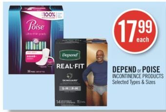 Shoppers Drug Mart Depend or poise incontinence products offer