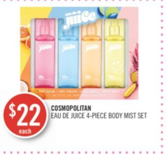 Shoppers Drug Mart Cosmopolitan eau de juice 4-piece body mist set offer