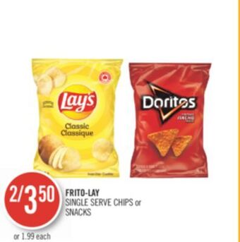 Shoppers Drug Mart Frito-lay single serve chips or snacks offer