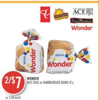 Shoppers Drug Mart Wonder hot dog or hamburger buns offer