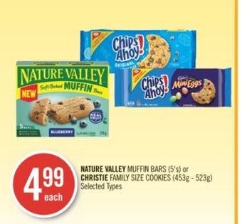 Shoppers Drug Mart Nature valley muffin bars (5's) or christie family size cookies (453g - 523g) offer