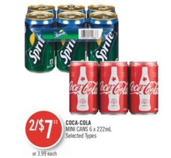 Shoppers Drug Mart Coca-cola mini cans offer