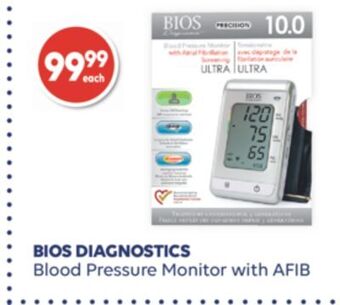 Shoppers Drug Mart Bios diagnostics blood pressure monitor with afib offer