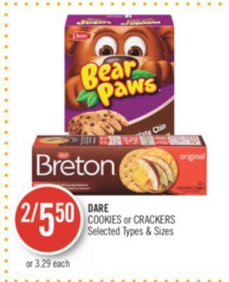 Shoppers Drug Mart Dare cookies or crackers offer
