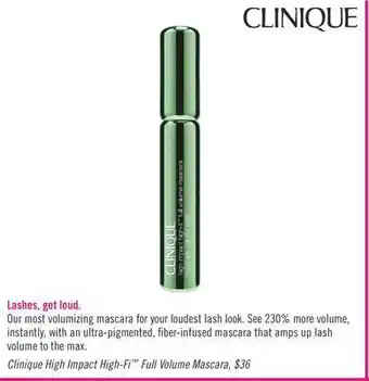 Shoppers Drug Mart Clinique high impact high-fi™ full volume mascara offer