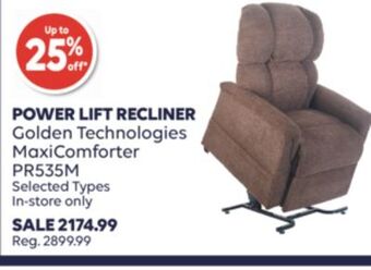 Shoppers Drug Mart Power lift recliner offer