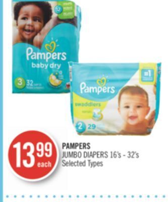 Shoppers Drug Mart Pampers jumbo diapers offer