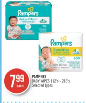 Shoppers Drug Mart Pampers baby wipes offer