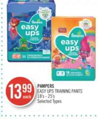 Shoppers Drug Mart Pampers easy ups training pants 18's - 25's offer