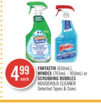 Shoppers Drug Mart Fantastik (650ml), windex (765ml - 950ml) or scrubbing bubbles household cleaner offer