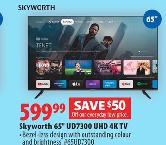 London Drugs Skyworth 65 ud7300 uhd 4k tv offer