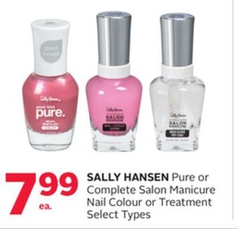 Rexall Sally hansen pure or complete salon manicure nail colour or treatment offer