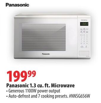 London Drugs Panasonic 1.3 cu. ft. microwave offer