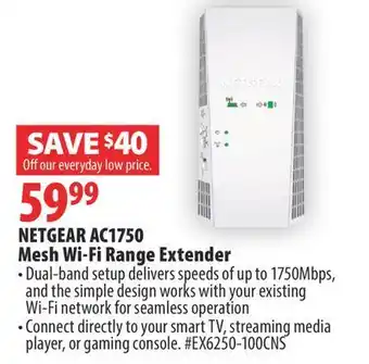 Netgear ac1750 mesh wi-fi range extender