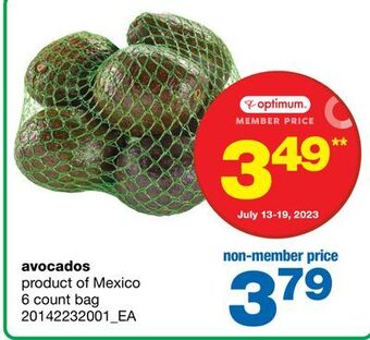 Wholesale Club Avocados, 6 count bag offer