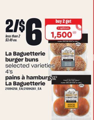Independent City Market Pains à hamburger la baguetterie, 4's offer