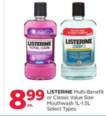 Rexall Listerine multi-benefit or classic value size mouthwash offer