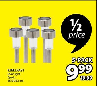 JYSK Kjellfast solar light offer