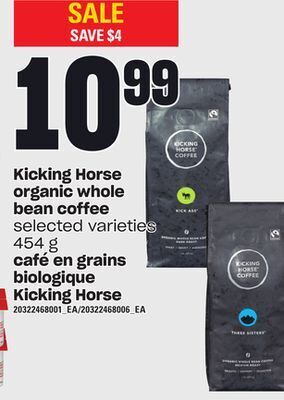 Independent City Market Café en grains biologique kicking horse, 454 g offer