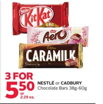 Rexall Nestlé or cadbury chocolate bars offer