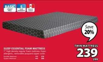 JYSK Sleep essential foam mattress offer
