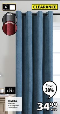 JYSK Beverly blackout curtain panel offer