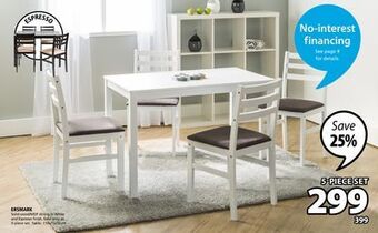 JYSK Ersmark 5-piece dinette offer