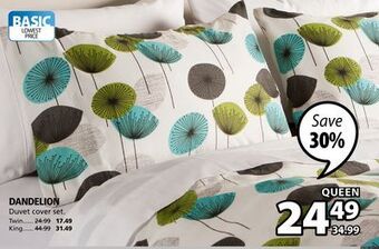 JYSK Dandelion duvet cover set offer