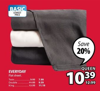 JYSK Everyday flat sheet offer