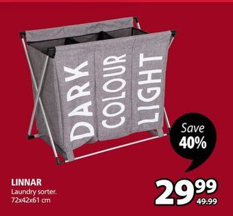 JYSK Linnar laundry sorter offer