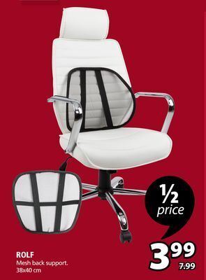 JYSK Rolf mesh back support offer