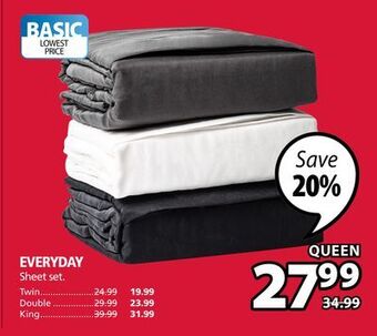 JYSK Everyday sheet set offer