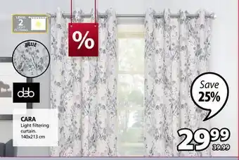 JYSK Cara light filtering curtain offer