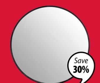 JYSK Marius round metal frame wall mirror offer