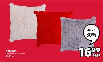 JYSK Duronia sherpa throw cushion offer