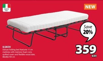 JYSK Ilskov folding bed offer