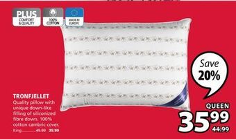 JYSK Tronfjellet queen pillow offer