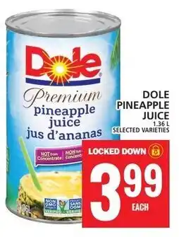 Food Basics DOLE PINEAPPLE JUICE 1.36 L offer