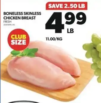 Real Canadian Superstore BONELESS SKINLESS CHICKEN BREAST FRESH offer