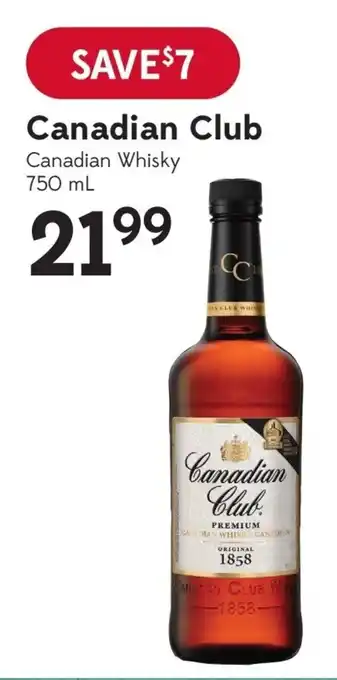 Sobeys Canadian Club Canadian Whisky 750 mL offer