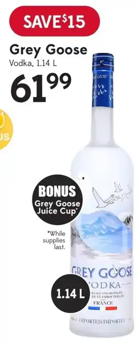 Sobeys Grey Goose Vodka, 1.14 L offer