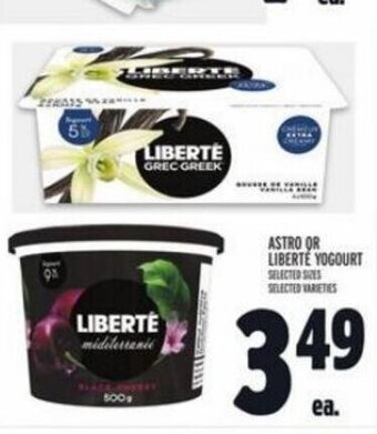 Metro ASTRO OR LIBERTÉ YOGOURT offer