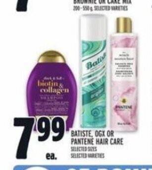 Metro BATISTE Hair care offer