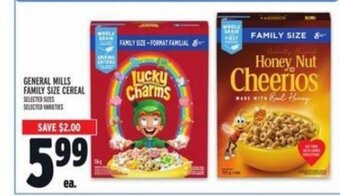 Metro GENERAL MILLS FAMILY SIZE CEREAL offer